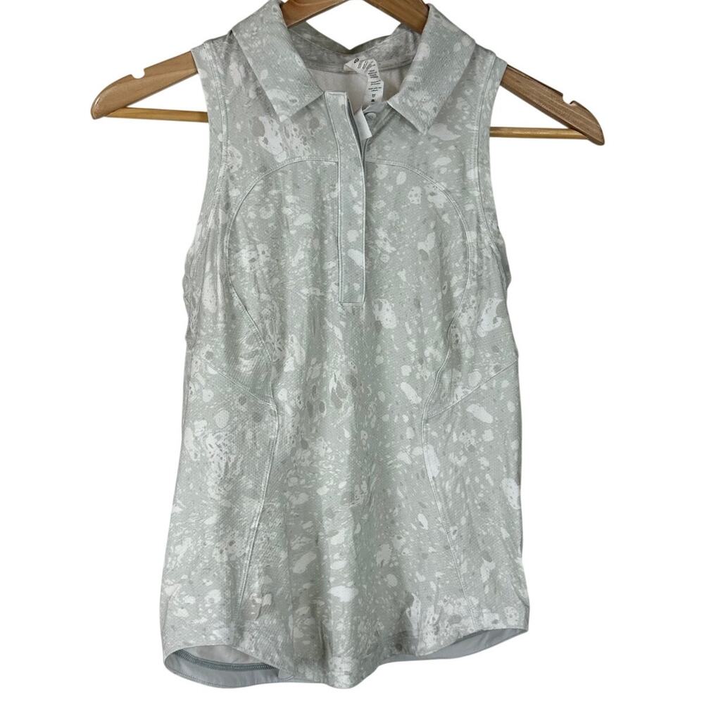 lululemon athletica Sleeveless Polo in Light Sage Marble Print